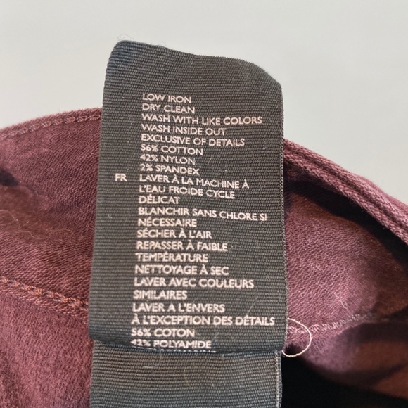 COS Straight Leg Chino Pants Burgundy Ankle Size 8 - Picture 10 of 11